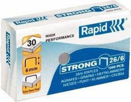Rapid nietjes gegalvaniseerd 26/6 strong 1000 stuks
