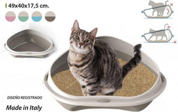 Georplast open hoek kattenbak - Crème - 49 x 40 x 17,5 cm