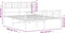 vidaXL - Bedframe - met - hoofd- - en - voeteneinde - metaal - wit - 135x190 - cm