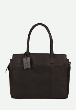 Burkely Vintage Doris - Laptopbag 15.6'' - Leer - Zwart