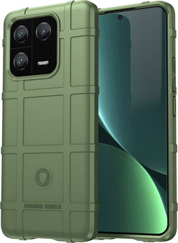 iMoshion Hoesje Geschikt voor Xiaomi 13 Pro Hoesje Siliconen - iMoshion Rugged Shield Backcover - Groen