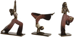 Decoratieve figuren Home ESPRIT Roze Gouden Yoga Scandi 19 x 6 x 26 cm (3 Stuks)