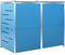 vidaXL - Containerberging - dubbel - 138x77,5x112,5 - cm - roestvrij - staal