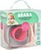 Béaba Silicone Maaltijdset - Kinderservies - 4-delig - Zuignap Kom, Bord & Lepel - Roze
