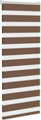 vidaXL - Zebra - rolgordijn - 65x100 - cm - stofbreedte - 60,9 - cm - polyester - bruin