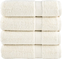 vidaXL - Badhanddoeken - SOLUND - 4 - st - 600 - g/m² - 70x140 - cm - crèmekleurig