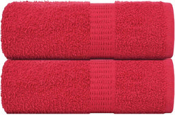 vidaXL - Zeepdoekjes - 2 - st - 30x30 - cm - 360 - g/m² - 100% - katoen - rood