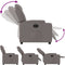 Fauteuil verstelbaar stof taupe