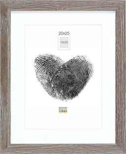 Deknudt Frames fotolijst - grijs met passe-partout - 15x20 / 20x25 cm