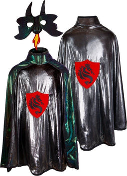 Great Pretenders Verkleedkledij Drakenridder cape met masker - Multi - Maat 5-6 jaar