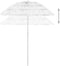 vidaXL - Strandparasol - Hawaï - 180 - cm - wit