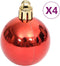 vidaXL - 70-delige - Kerstballenset - goud - en - rood