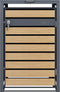 AXI Lucas metalen Containerombouw Antraciet/houtlook - Kliko ombouw voor 1 afvalcontainer – Max. 240L – Goede ventilatie