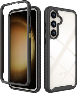 iMoshion Hoesje Geschikt voor Samsung Galaxy S24 Plus Hoesje - iMoshion 360° Full Protective Case - Zwart / Transparant