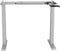 Ergo Office - Zit-sta bureau | Manuele hoogteverstelling | max 70 kg max hoogte 130 cm - Zonder tafelblad | Grijs, ER-402 G