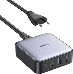 UGREEN Nexode 65W - USB-C Oplader - 4 Poorten - Grijs