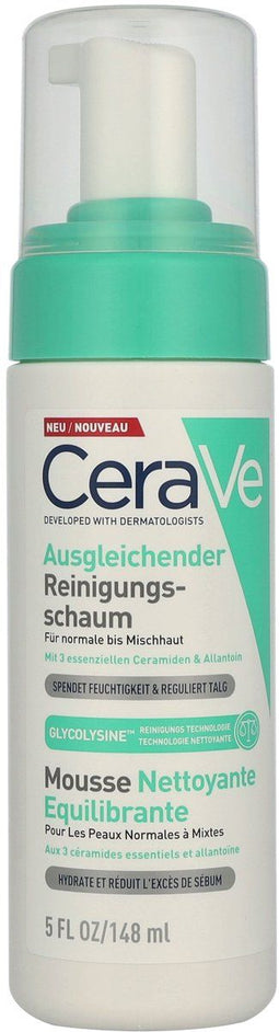 CeraVe Balancing Air Foam Reiniger - Voor normale tot gemengde huid - Met Glycolysine en 3 ceramiden - 148ml