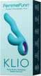 Klio driedubbele bunny vibrator Turquoise