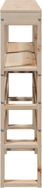 vidaXL - Hoofdbord - met - schappen - 150 - cm - massief - grenenhout