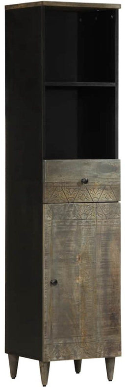 vidaXL - Badkamerkast - 38x33x160 - cm - massief - mangohout