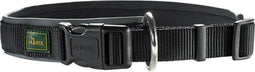 Hunter Klikhalsband Vario Plus Zwart&Grijs - Hondenhalsband - M 40-45x2.0 Cm