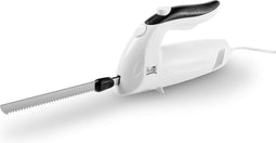 FRITEL Elektrisch mes EK 3180 - Mesmachine / Slicermes / Vleesmes - Wit / Zwart + Incl. 2 messen