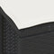 vidaXL - 3-delige - Tuinset - met - Kussens - Zwart - Poly - Rattan - Acacia