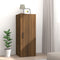 vidaXL - Wandkast - 34,5x34x90 - cm - bewerkt - hout - bruineikenkleurig