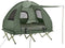 SoBuy OGS61-L-GR - Opvouwbaar Campingbedje - 3 in 1 met anti-UV dak en opblaasbare matras - Donkergroen (2 personen)