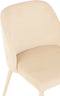 J-Line stoel Charlotte - textiel/metaal - beige - 2 stuks