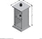 FMD - Bijzettafel - met - deur - 57,4 - cm - wit