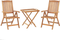 JAVA - Bistroset voor 2 - Lichte houtkleur - Acaciahout