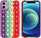 iMoshion Hoesje Geschikt voor iPhone 11 Hoesje Siliconen - iMoshion Pop It Fidget Toy - Pop It hoesje - Rainbow