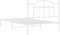 vidaXL - Bedframe - met - hoofdbord - metaal - wit - 107x203 - cm