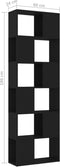 vidaXL - Boekenkast/kamerscherm - 60x24x186 - cm - bewerkt - hout - zwart