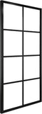 vidaXL - Schuifdeur - 90x205 - cm - aluminium - en - ESG-glas - zwart