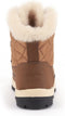 Warmbat Abbott - Snowboots - Waterafstotend leer - Gevoerd met Merino schapenwol - Bruin - Crème - Geel - Maat 40