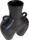 PTMD Casty Black ceramic pot woman hips shaped S