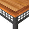 vidaXL Tuintafel 140x80x75 cm poly rattan en acaciahout zwart