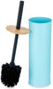 Toiletborstel Blauw Metaal Bamboe Plastic 9,5 X 27 X 9,5 cm (6 Stuks)