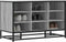 vidaXL - Schoenenbank - 84x40x53,5 - cm - bewerkt - hout - en - metaal - grijs - sonoma