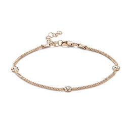 Casa Jewelry La Mer - Armband - Rosé verguld met zirkonia - 20 cm (incl. 3 cm verlengketting)