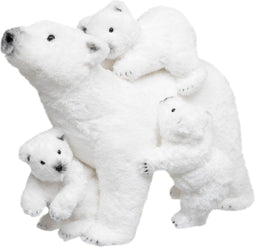 Fééric Lights and Christmas Kerstdecoratie ijsberenfamilie - 40x30x42cm - Wit