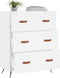 vidaXL - Ladekast - 69,5x34x90 - cm - bewerkt - hout - wit