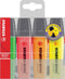 Markeerstift STABILO Boss Original 70/4 etui à 4 kleuren - 5 stuks