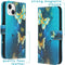 iMoshion Hoesje Geschikt voor iPhone 14 Hoesje Met Pasjeshouder - iMoshion Design Softcase Bookcase - Blauw / Blue Butterfly
