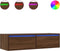 vidaXL - Tv-meubel - LED-verlichting - 100X35,5x25 - cm - bruin - eikenkleur