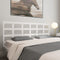 vidaXL - Hoofdbord - 185,5x4x100 - cm - massief - grenenhout - wit