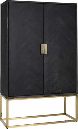 Richmond Interiors Wandkast Blackbone gold 2-deuren laag (Black rustic)