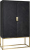 Richmond Interiors Wandkast Blackbone gold 2-deuren laag (Black rustic)